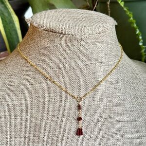 Dainty Garnet Necklace